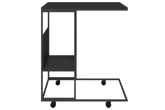 Table d'appoint avec roues Noir 55x36x63,5 cm 