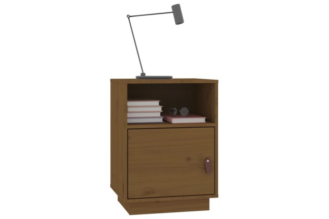 Table de chevet Marron miel 40x34x55 cm Bois de pin massif