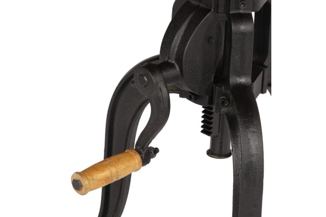 Table d'appoint 45x (45-62) cm Bois de récupération et fonte