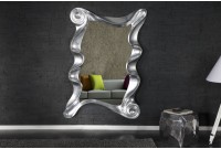Miroir mural moderne en polyresine teinté argent