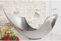 Corbeille de fruit 25 cm en aluminium argenté