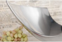 Corbeille de fruit 25 cm en aluminium argenté