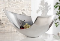 Corbeille de fruit 25 cm en aluminium argenté