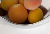 Corbeille de fruit 35 cm en aluminium argenté