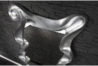 Miroir mural moderne en polyresine teinté argent