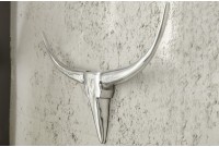 Trophée design Tête de taureau teinté argent