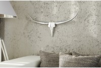 Trophée design Tête de taureau teinté argent