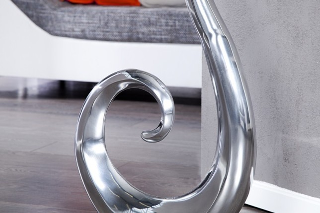Vase décoratif 50 cm en boucle teinté argenté