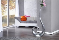 Vase décoratif 106 cm en boucle teinté argenté