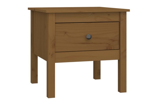 Table d'appoint Marron miel 50x50x49 cm Bois massif de pin