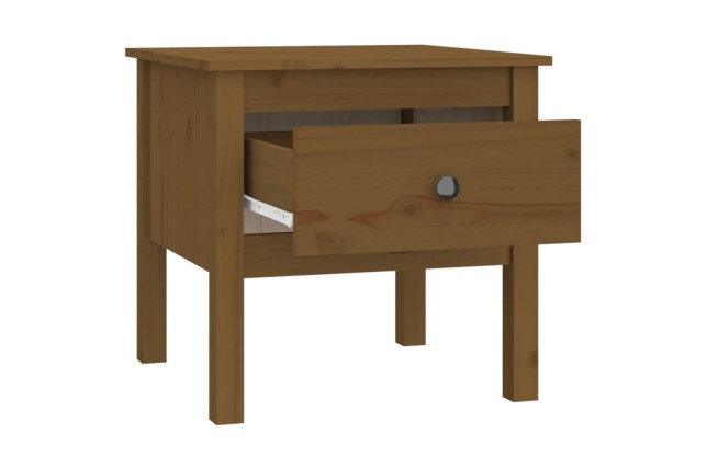 Table d'appoint Marron miel 50x50x49 cm Bois massif de pin