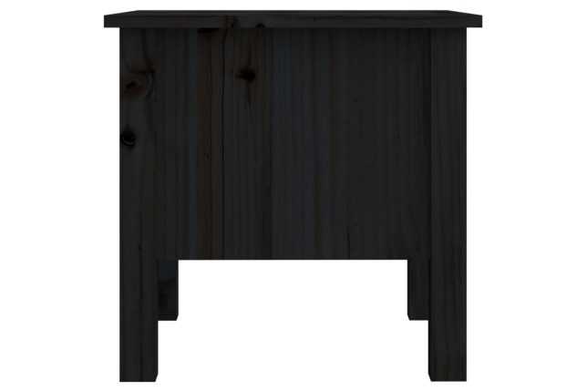 Table d'appoint Noir 40x40x39 cm Bois massif de pin
