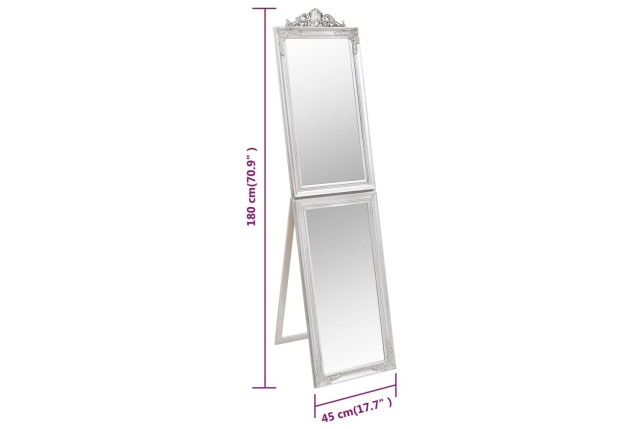 Miroir sur pied Argenté 45x180 cm