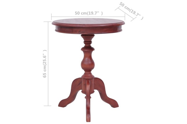 Table d'appoint Marron 50 x 50 x 65 cm Bois d'acajou massif
