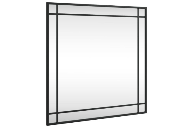 Miroir mural noir 60x60 cm carré fer