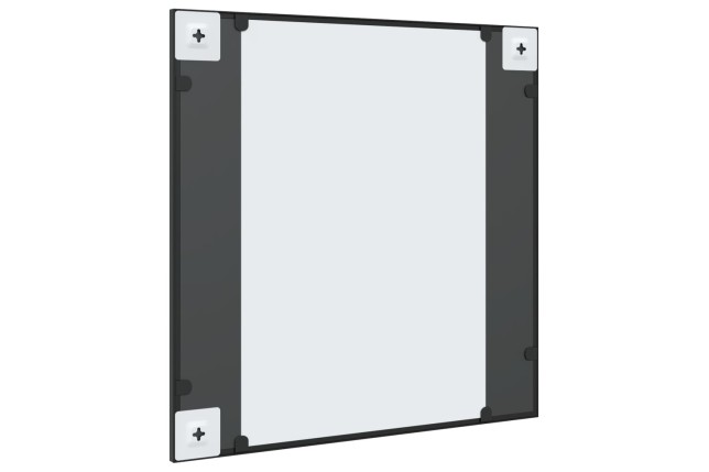 Miroir mural noir 60x60 cm carré fer