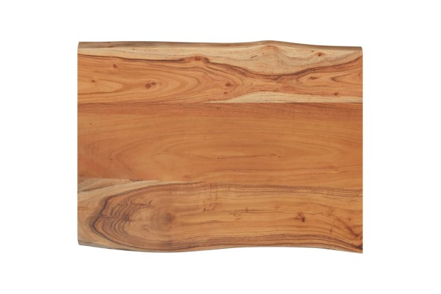 Table d'appoint 50x40x2,5cm bois massif acacia bordure assortie