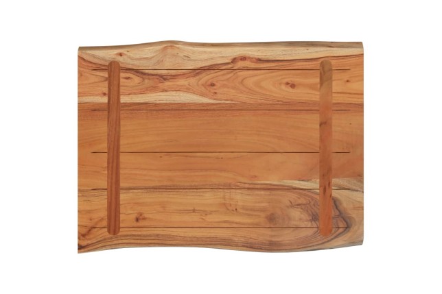 Table d'appoint 50x40x2,5cm bois massif acacia bordure assortie