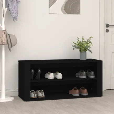 Étagère à chaussures Noir 100x35x45 cm 