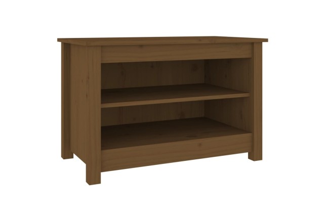 Banc à chaussures Marron miel 70x38x45,5 cm Pin massif