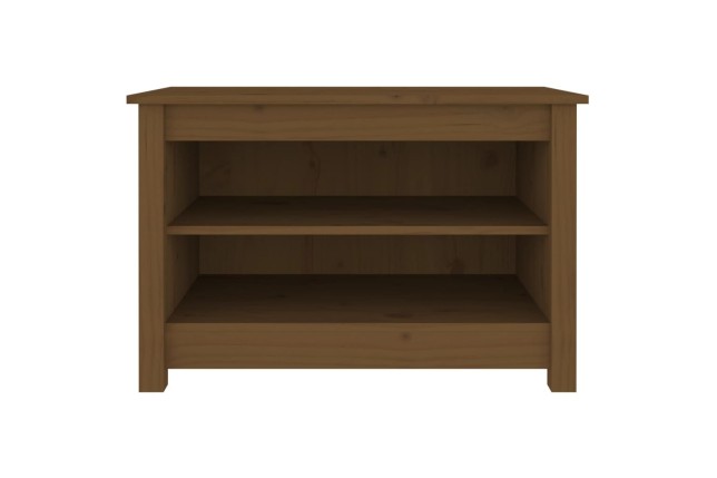 Banc à chaussures Marron miel 70x38x45,5 cm Pin massif