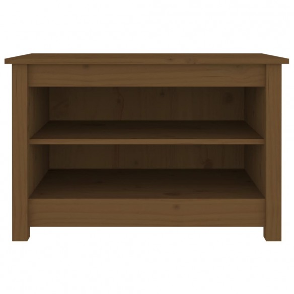 Banc à chaussures Marron miel 70x38x45,5 cm Pin massif