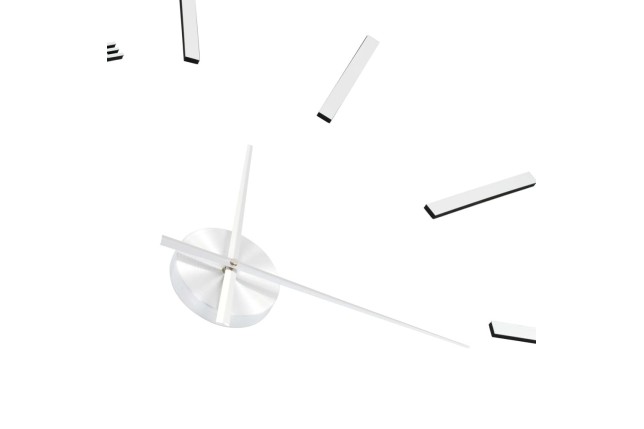 Horloge murale 3D Design moderne 100 cm XXL Argenté