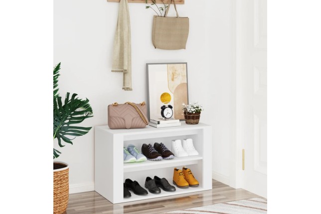 Étagère à chaussures Blanc 75x35x45 cm 