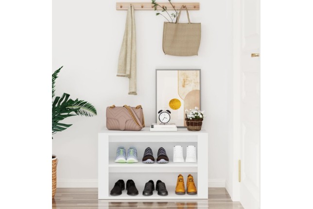 Étagère à chaussures Blanc 75x35x45 cm 