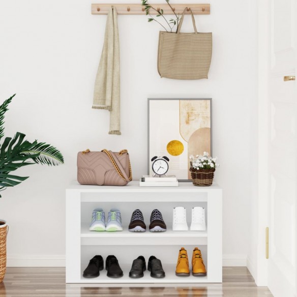 Étagère à chaussures Blanc 75x35x45 cm 