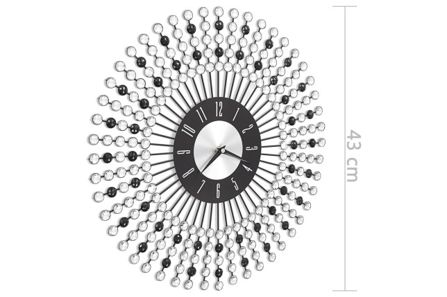 Horloge murale Métal 43 cm Noir