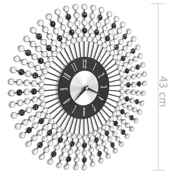 Horloge murale Métal 43 cm Noir