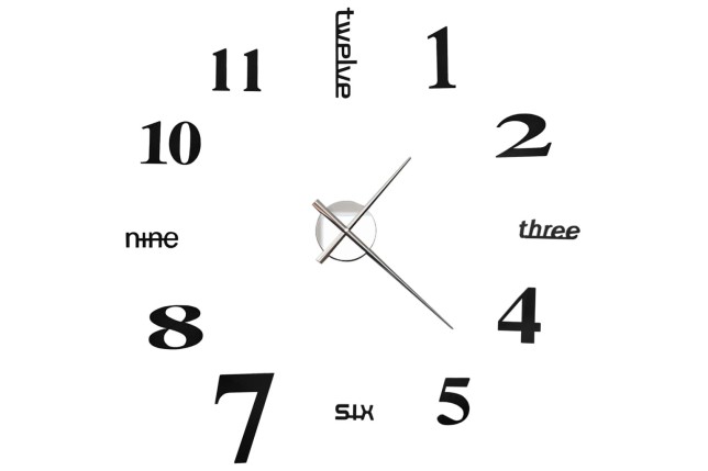 Horloge murale 3D Design moderne 100 cm XXL Noir