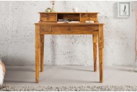 Bureau de 90 cm moderne avec rangement en bois massif
