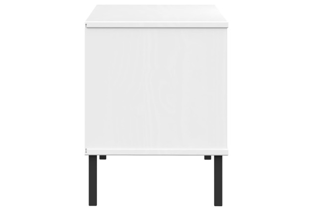 Étagère à chaussures pieds en métal Blanc 106x35x45cm Bois OSLO