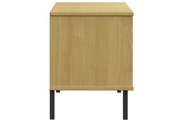 Étagère à chaussures pieds en métal Brun 106x35x45 cm Bois OSLO