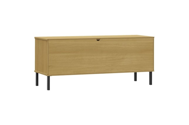 Étagère à chaussures pieds en métal Brun 106x35x45 cm Bois OSLO