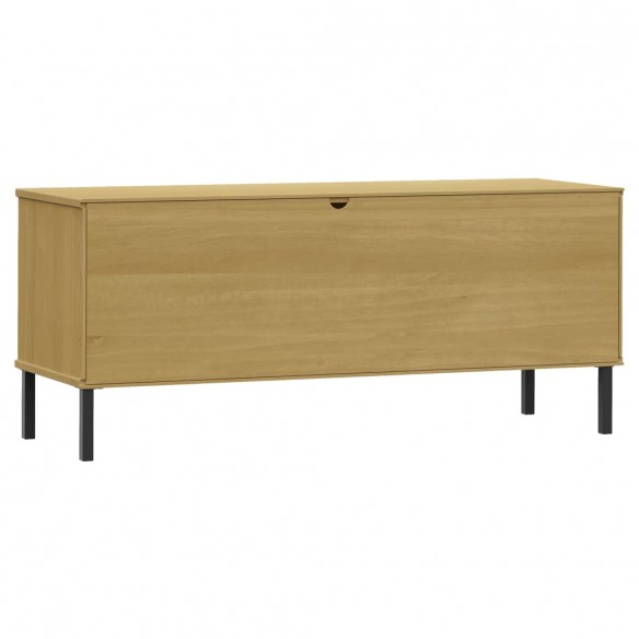 Étagère à chaussures pieds en métal Brun 106x35x45 cm Bois OSLO