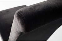 Chaise de salle à manger design baroque en velours noir