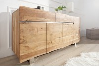 Enfilade 170 cm  design en bois massif avec piètement en métal