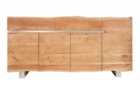 Enfilade 170 cm  design en bois massif avec piètement en métal