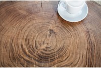 Table d'appoint en bois design industriel