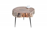 Table d'appoint en bois design industriel