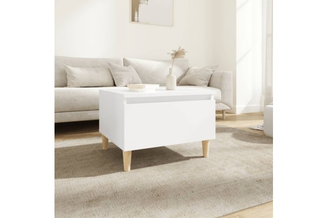 Table d'appoint Blanc 50x46x35 cm 