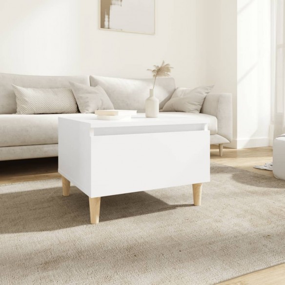 Table d'appoint Blanc 50x46x35 cm 