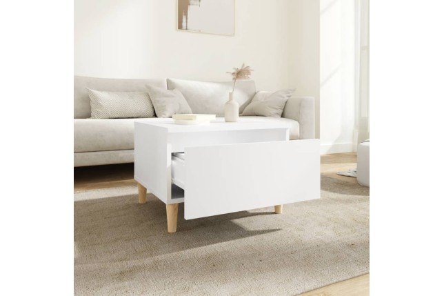Table d'appoint Blanc 50x46x35 cm 