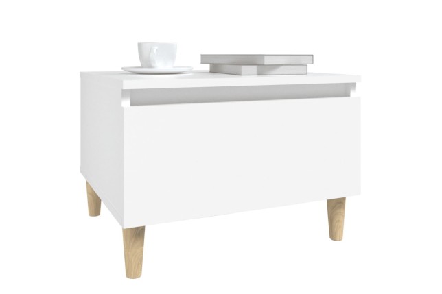 Table d'appoint Blanc 50x46x35 cm 