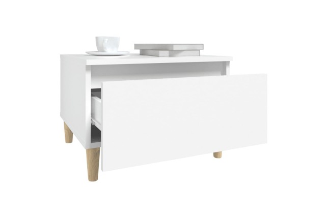 Table d'appoint Blanc 50x46x35 cm 