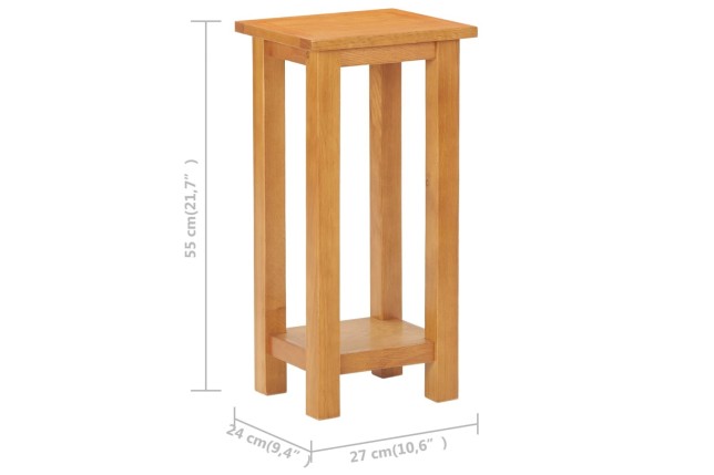 Table d'appoint 27x24x55 cm Bois de chêne massif