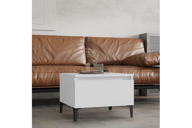 Table d'appoint Blanc 50x46x35 cm 